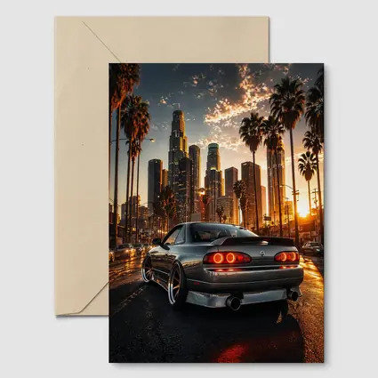 Nissan Silvia S14 Los Angeles City Sunset
