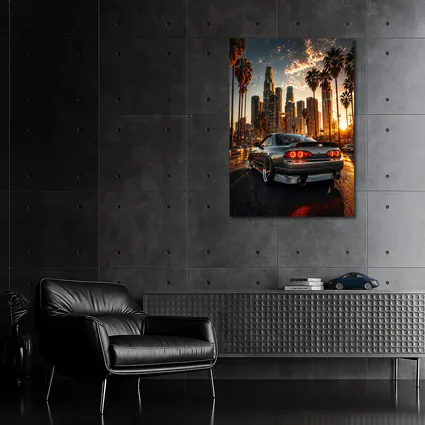 Nissan Silvia S14 Los Angeles City Sunset