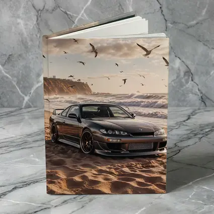 Nissan Silvia S15 Parked On Sandy Beach