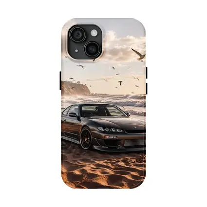 Nissan Silvia S15 Parked On Sandy Beach