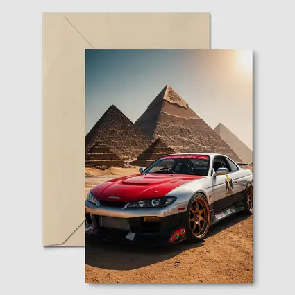 Nissan Silvia S15 Egypt Pyramids Background