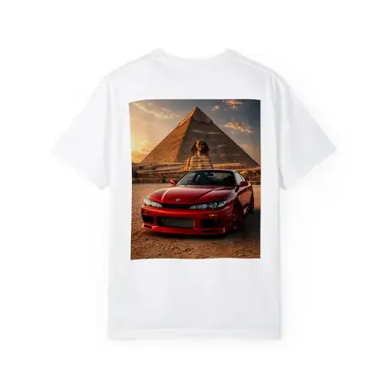 Nissan Silvia Red Car Egypt Pyramids Sunset
