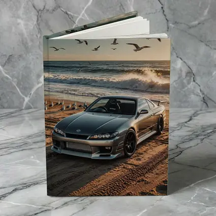 Nissan Silvia S15 Parked On Beach Shore