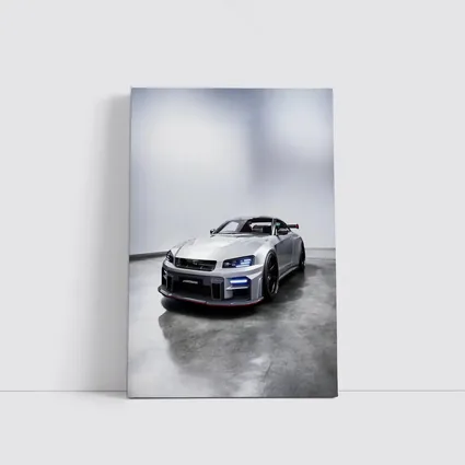 Nissan Skyline GT-R Silver Studio Shot
