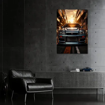 Nissan Skyline GT-R Front Urban Sunset