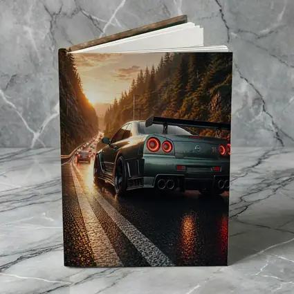 Nissan Skyline GT-R Wet Road Sunset