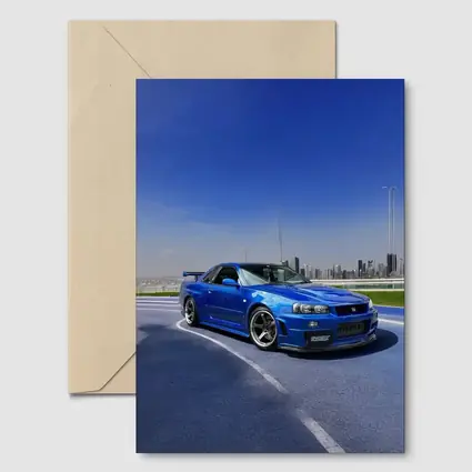 Nissan Skyline GT-R R34 Blue City