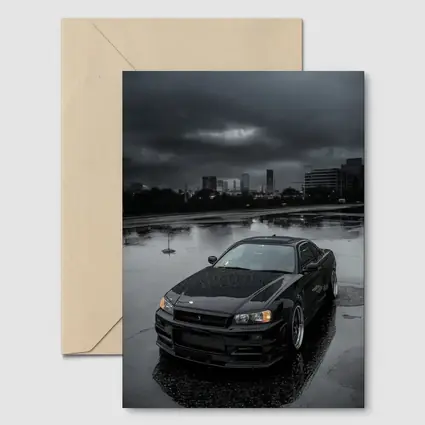 Nissan Skyline GT-R R34 Rainy City Night