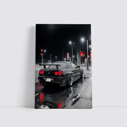Nissan Skyline GT-R R34 Rainy Night Street