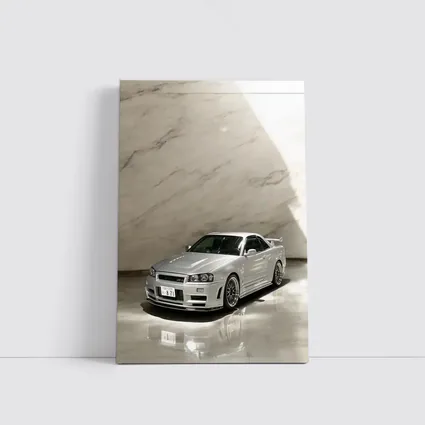 Nissan Skyline GT-R R34 Silver Marble