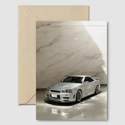 Nissan Skyline GT-R R34 Silver Marble