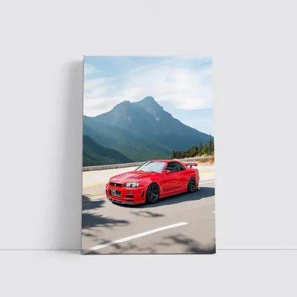 Nissan Skyline GT-R R34 Red Mountain Road