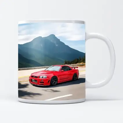 Nissan Skyline GT-R R34 Red Mountain Road
