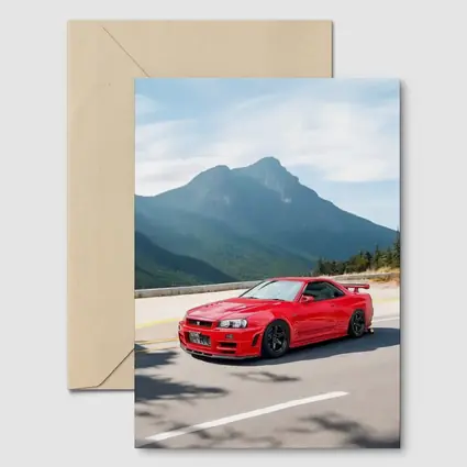 Nissan Skyline GT-R R34 Red Mountain Road