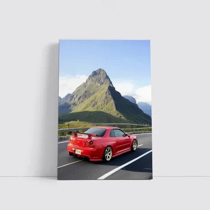 Nissan Skyline GT-R R34 Red Mountain Road
