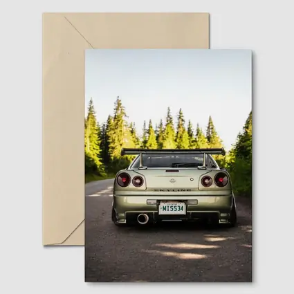 Nissan Skyline GTR R34 Forest Road Rear