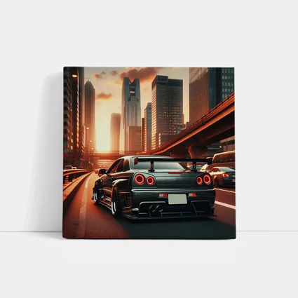 Nissan Skyline GT R City Sunset Drive