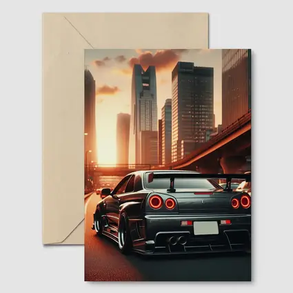 Nissan Skyline GT R City Sunset Drive
