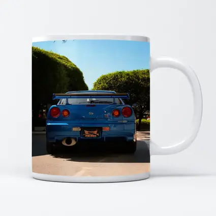 Nissan Skyline GT-R R34 Blue City Street