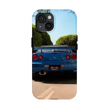 Nissan Skyline GT-R R34 Blue City Street