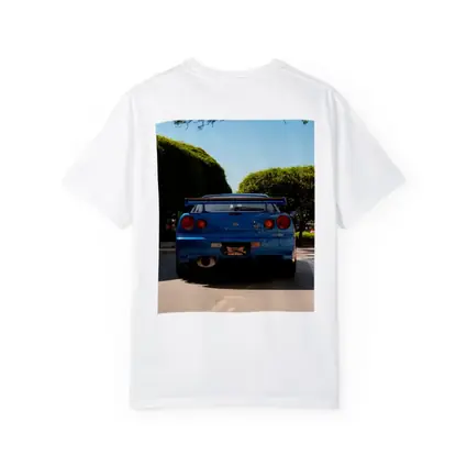 Nissan Skyline GT-R R34 Blue City Street