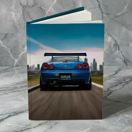 Nissan Skyline GT-R R34 Blue City Street