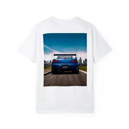 Nissan Skyline GT-R R34 Blue City Street