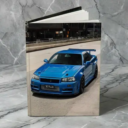 Nissan Skyline GT-R R34 Blue City Street