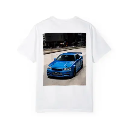 Nissan Skyline GT-R R34 Blue City Street