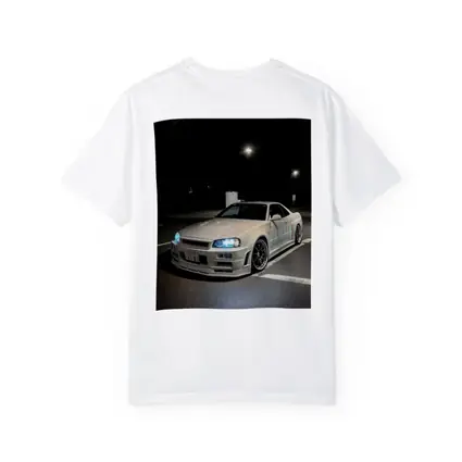 Nissan Skyline GT-R R34 White Night Parking