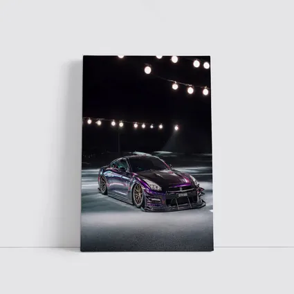 Nissan GT-R Purple Wide Body Night Shot