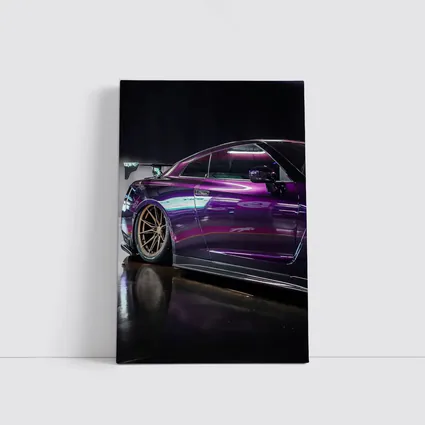 Nissan Skyline GT-R Purple Wide Body Dark Studio