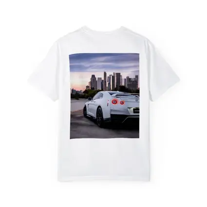 Nissan GT-R White Rear City Skyline