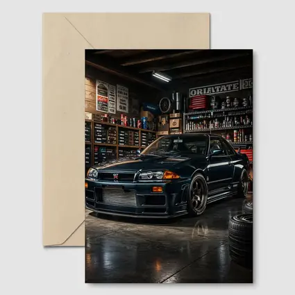 Nissan Skyline GT-R Dark Garage Scene