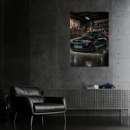 Nissan Skyline GT-R Dark Garage Scene