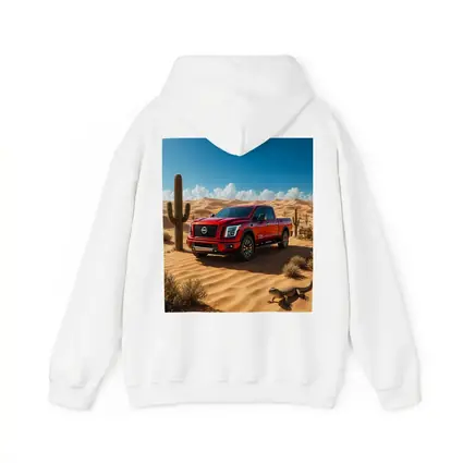 Nissan Titan Red Truck Desert Landscape