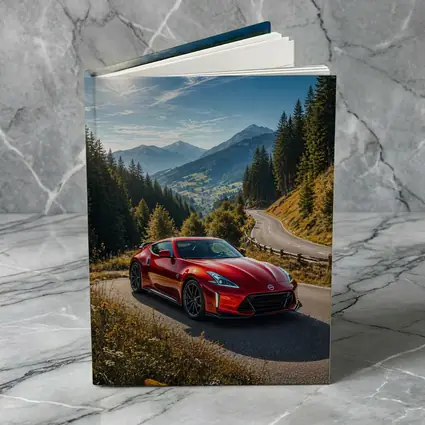 Nissan Z Red Sports Car Mountain Road
