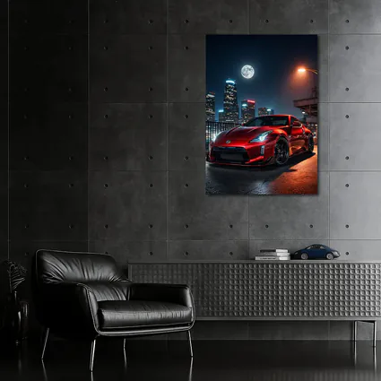 Nissan 370Z Red City Night Skyline