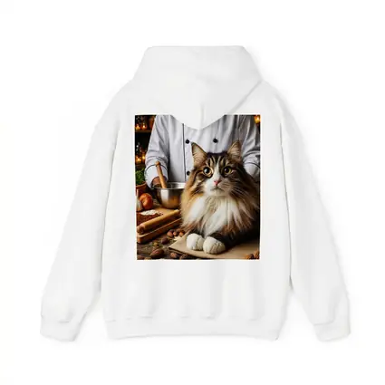 Norwegian Forest Cat Chef Kitchen Scene