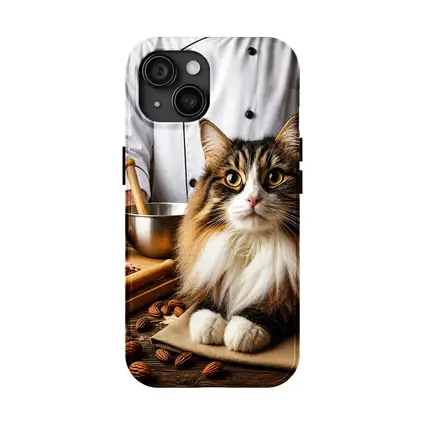 Norwegian Forest Cat Chef Kitchen Scene