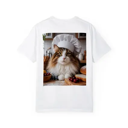Norwegian Forest Cat Chef Kitchen Baking Scene