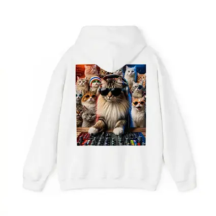 Norwegian Forest Cat DJ Nightclub Party Scene