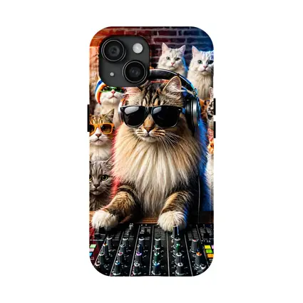 Norwegian Forest Cat DJ Nightclub Party Scene