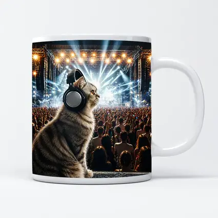 Norwegian Forest Cat At Music Festival Concert