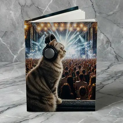 Norwegian Forest Cat At Music Festival Concert