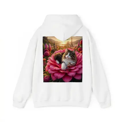 Norwegian Forest Cat Pink Flower London Paris
