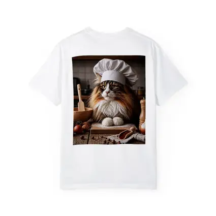 Norwegian Forest Cat Chef Kitchen Portrait