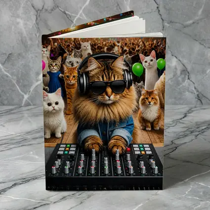 Norwegian Forest DJ Cat Party Crowd