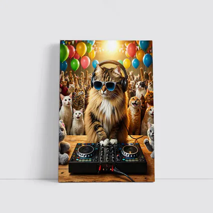 Norwegian Forest Cat DJ Party Balloons