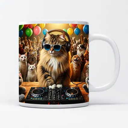 Norwegian Forest Cat DJ Party Balloons